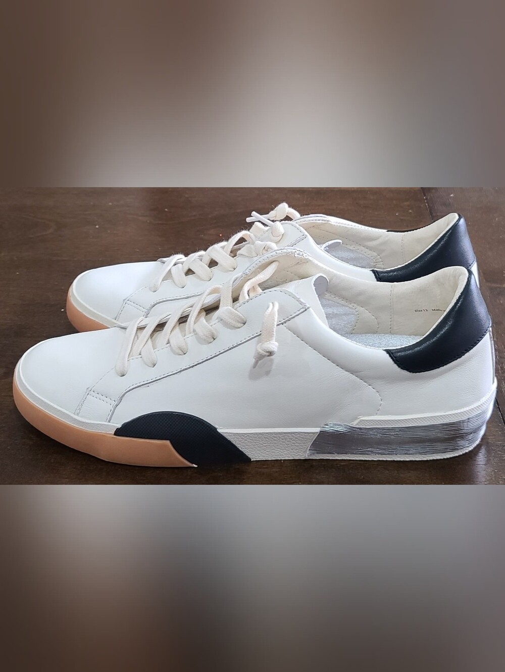 Dolce Vita Zina Sneakers White/Black Leather Women's